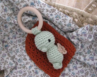 Dark Rainbow Hippocampus Crochet Soft Sculpture