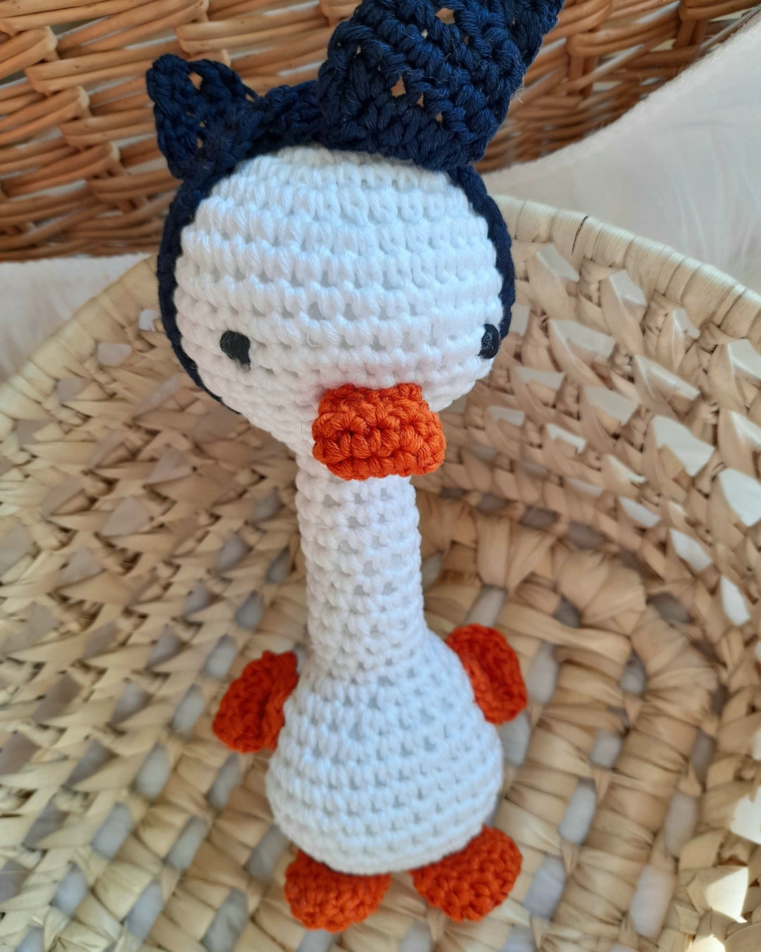 Poupée Au Crochet Grande Oie - Cadeau Positif Et Humoristique, En Coton Laitier, Pour Décoration Maison