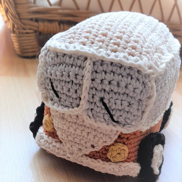 VW camper van crochet, van au crochet, véhicule combi au crochet, amigurumi