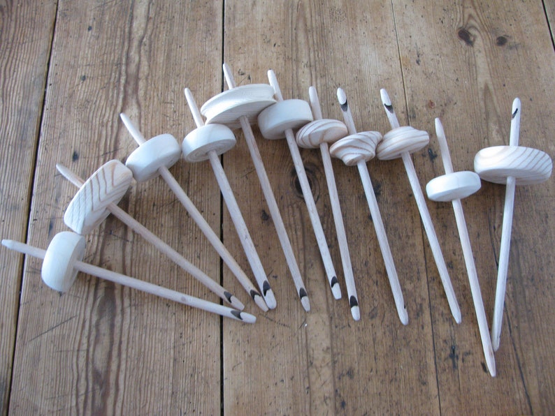 Fuseau à Filer Main En Bois - 32.5cm - Pour Laine Débutants - Artisanat Textile
