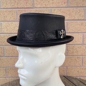 Leather Pork Pie Hat (Made to Order)