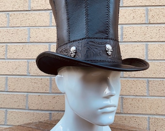 Leather Voodoo Top Hat (Made to Order)