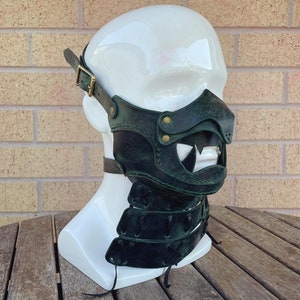 Leather Mempo Facemask with Neck Guard (Ready to Ship)