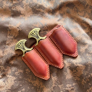 Handmade Leather LARP Throwing Knife Sheath (Made to Order)