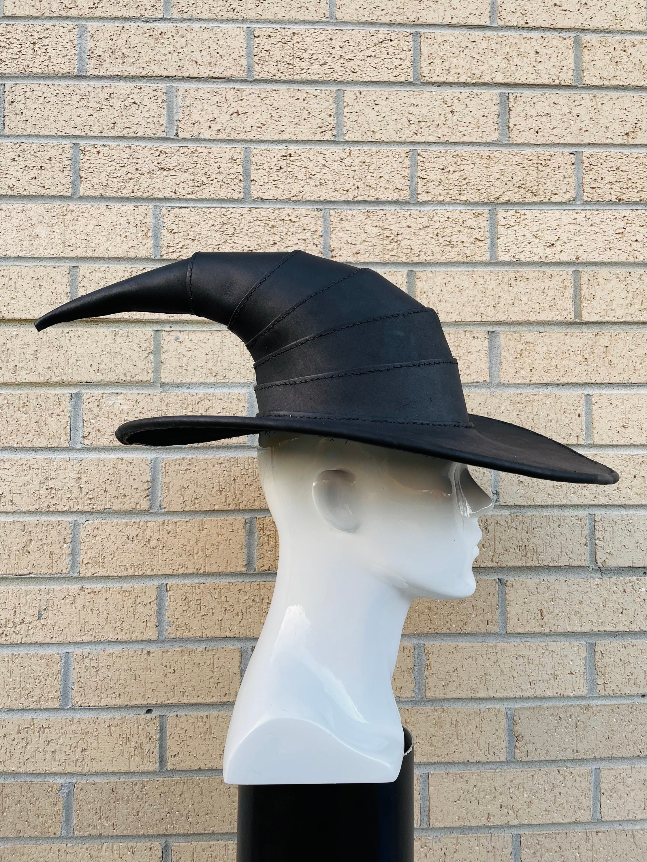 パリコレクション Wizard Leather Hat Etsy - Order) to (made 帽子