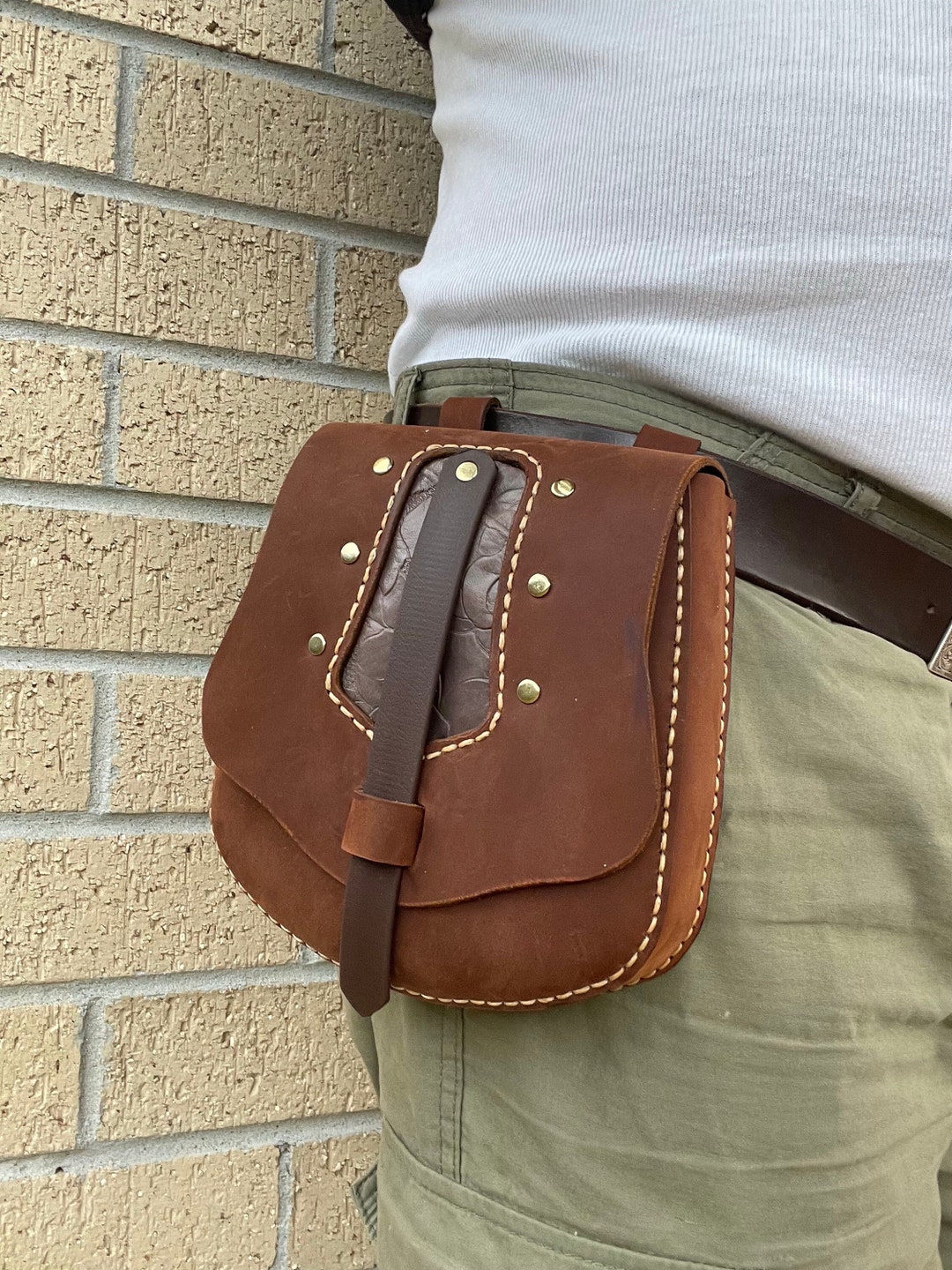 Handmade Leather Belt Bag made to Order Etsy