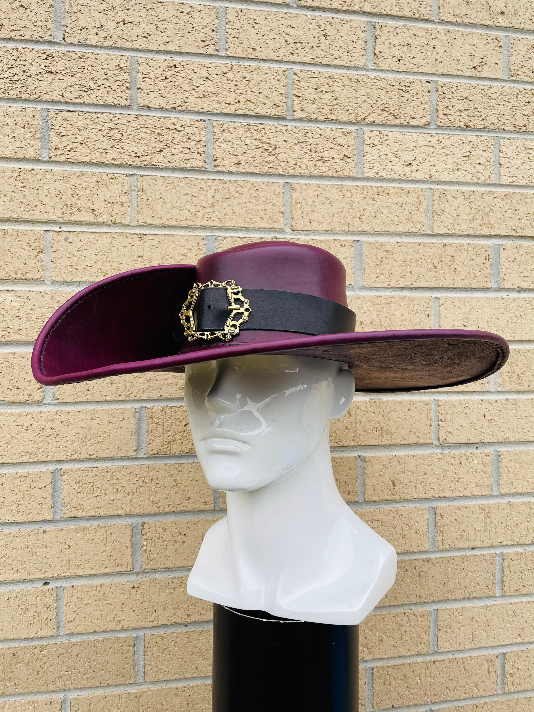Musketeer leather hat by akinra-workshop on DeviantArt