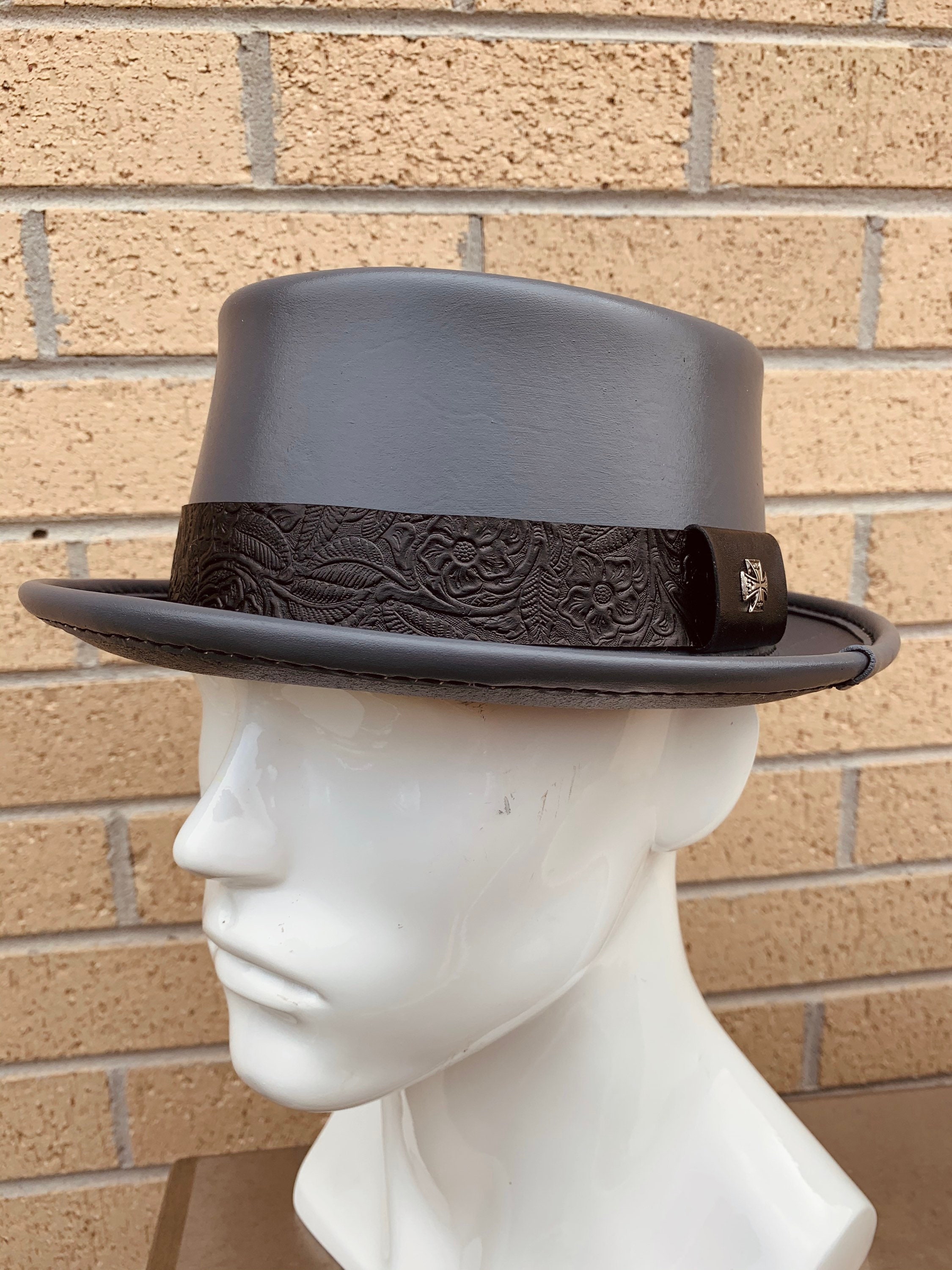 Leather Pork Pie Hat made to Order - Etsy