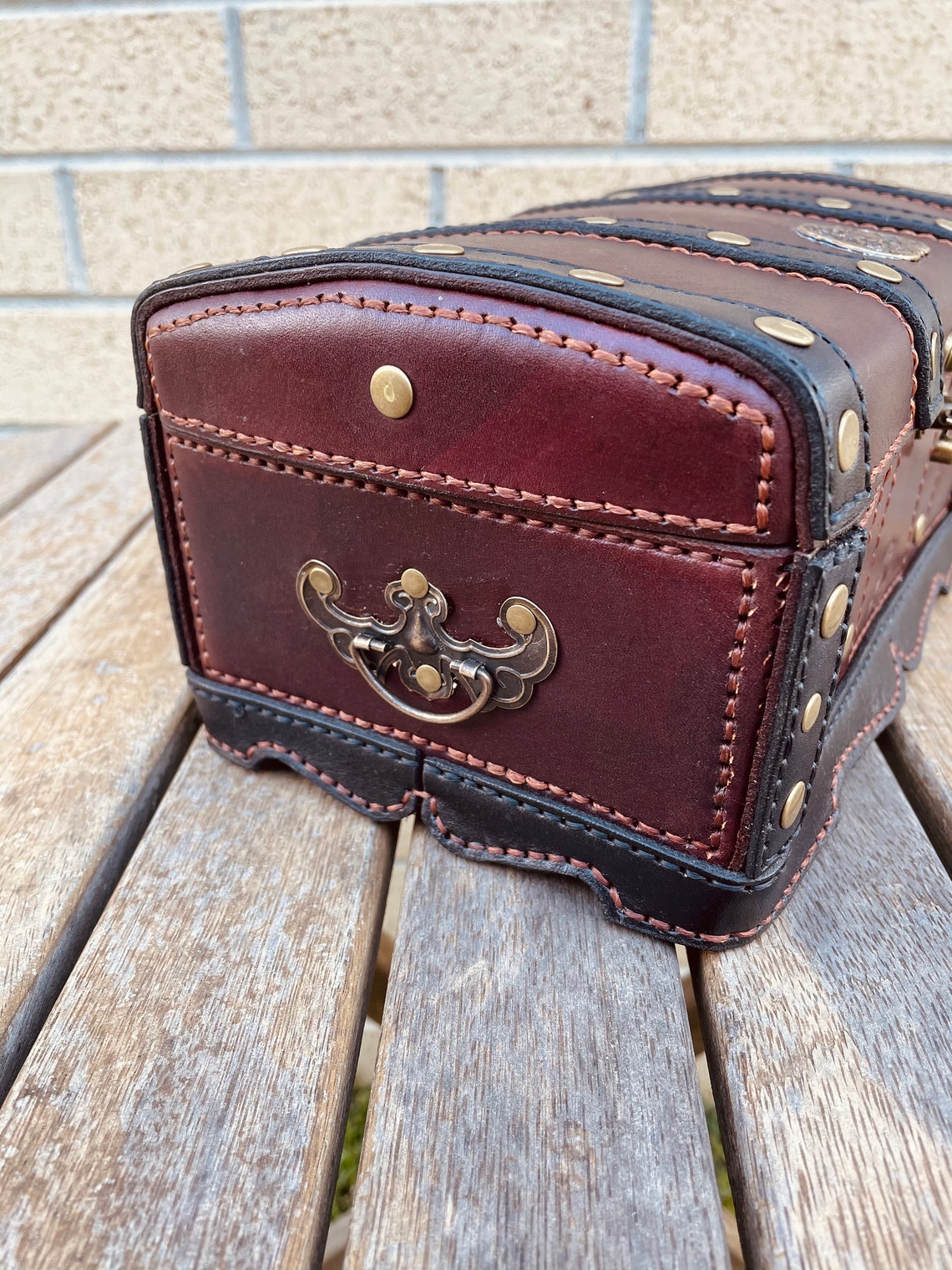 Leather Treasure Chest made to Order Etsy
