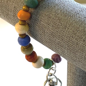 Multicolored Beaded Keychain Wristlet
