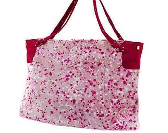 big pink leather bag