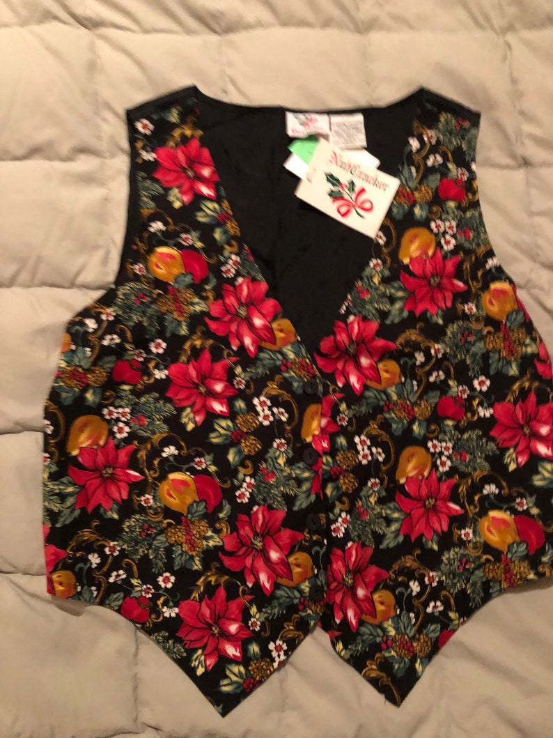 Holiday Greenery Vest V-46 Large NWT