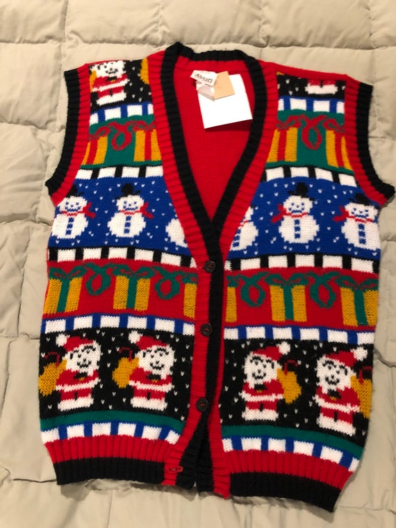 red christmas vest