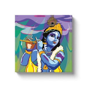Lord Krishna Flute Canvas Wrap