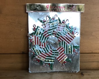 Christmas Gift Tags Vintage Ornaments Vintage Tie On Christmas Decorations Set Of 12 NOS