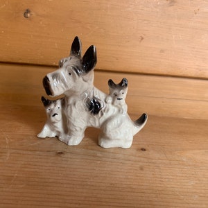 Scotty Dog Figurine Vintage Walter Scottish Terrier Dog Miniature 1950s Scotty Dogs Figurine
