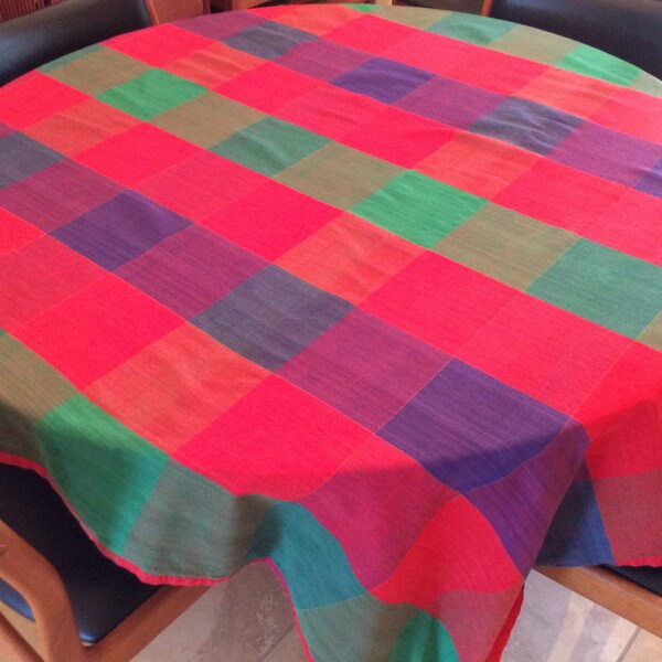 Mid-Century Dansk Cotton Tablecloth Square 65” by 63” Denmark Ritva Puotila