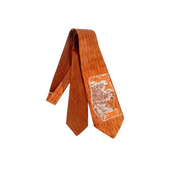 Vintage 40s Tie - 40s Wide Tie - Wide Satin Tie -