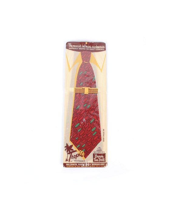 Vintage 40s Necktie - 40s Art Deco Necktie - 40s W
