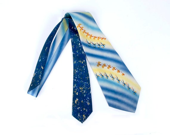 Vintage 40s Tie - 40s Necktie - 40s Cravat - Wide