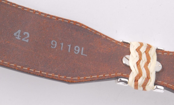 Tony Lama Men/'s Brown Cutting Champ Leather Belt 9119L