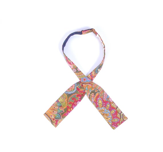 Vintage 60s Bow Tie - 1960s Bow Tie - 60s Paisley