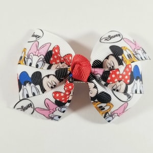 Disney Ribbon Bow, Disney Friends Bow, Disney Bow, Mickey Mouse, Minnie Mouse Bow, Girls Bow, Baby Bow, Hair Accessories