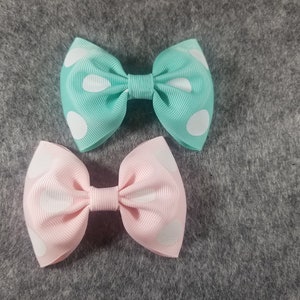 3,3 Minnie Maus inspiriert Schleife, Schleife, Schleife rosa, Minnie Maus Schleife, gepunktete Schleife, rote Schleife, rosa Schleife, Haarschmuck Bild 7