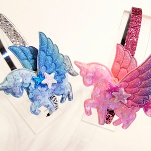Unicorn Headband, Glitter Headband, Pink Headband, Blue Headband, Girl&#39;s Headband, Toddler Headband, Hair Accessories