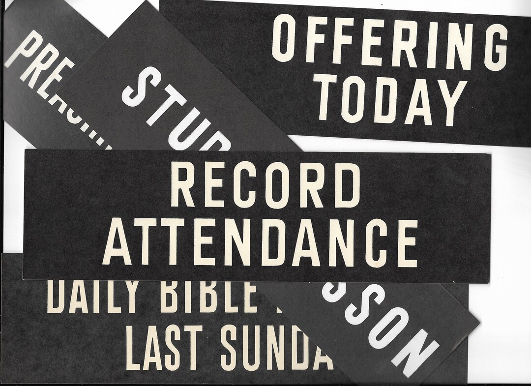 Black and White Vintage Bulletin Board Church Phrases Vintage Etsy