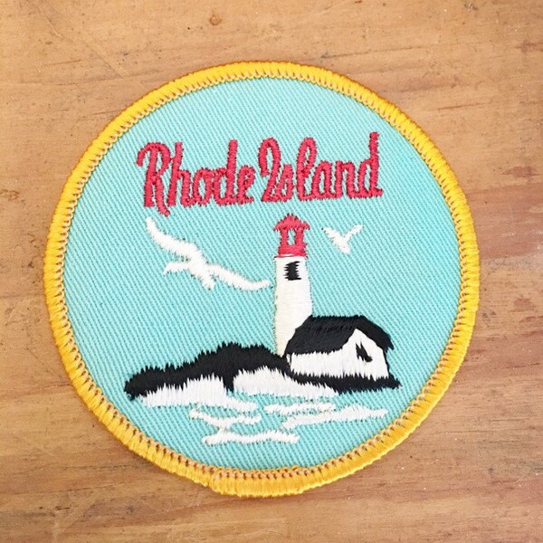 Rhode Island Patch Vintage Rhode Island    State Patch   Vintage Sew on Patch for Rhode Island