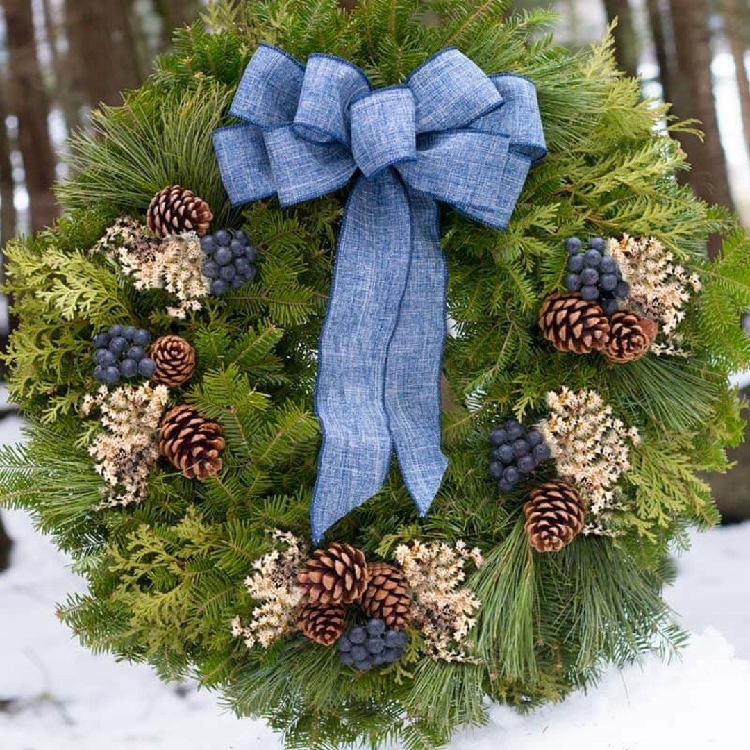 Fresh Balsam Wreath Farmhouse Wreath Maine Wreath Etsy