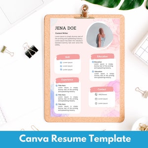 Professional Resume Template, Minimalist Resume CV Template, Modern Resume Template, Resume Template Modern With Cover Letter