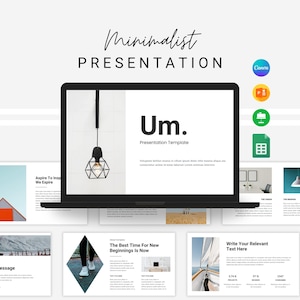 Minimalistische zakelijke presentatiesjabloon: canva, PowerPoint, keynote (digitale download)