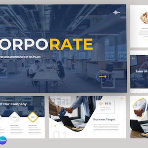 Corporate Presentation Template, Powerpoint Presentation Template, Canva Presentation Template, Keynote Template, Portfolio Template