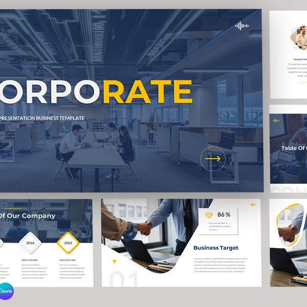 Corporate Presentation Template, Powerpoint Presentation Template, Canva Presentation Template, Keynote Template, Portfolio Template