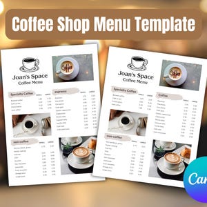 Modelo de Cardápio de Café Minimalista, Modelo de Cardápio de Café, Modelo de Cardápio de Comida, Modelo de Cardápio Minimalista Limpo, Modelo de Cardápio Simples, Modelo de Cardápio