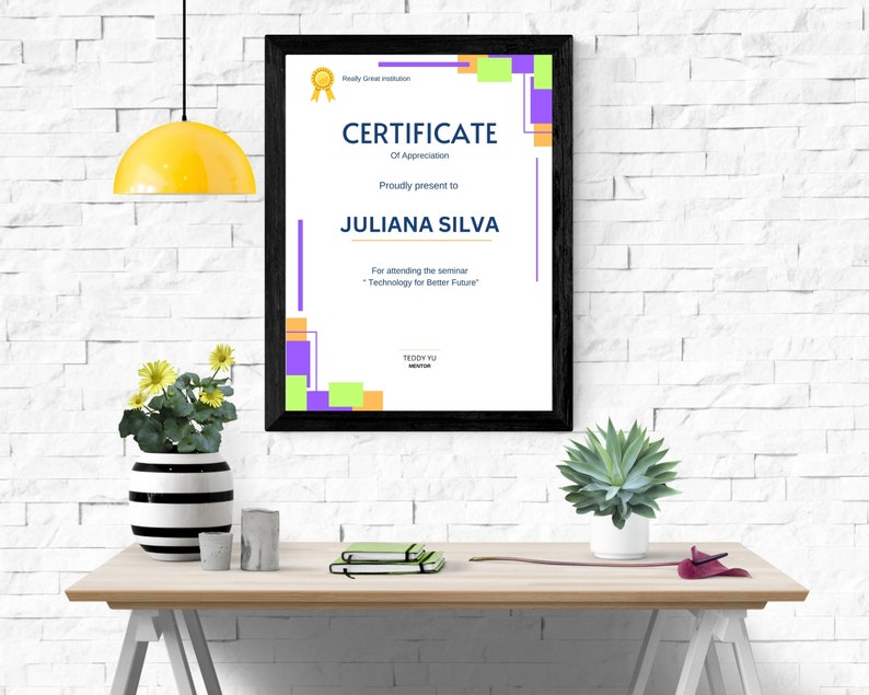 Appreciation Certificate Template: Printable Award (canva Editable) - Etsy