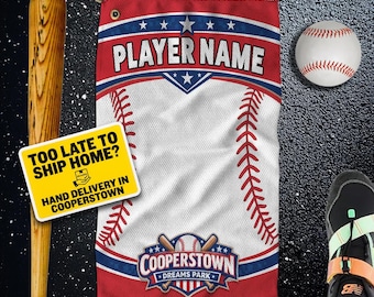 Personalized Cooperstown Dreams Park Baseball Pin Towel