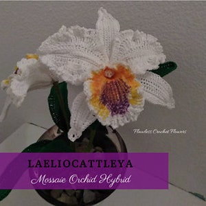 Crochet Orchid, Cattleya Orchid, Crochet Orchid Pattern, Crochet Flower Pattern