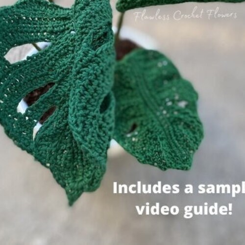 Crochet Swiss Cheese Monstera Pattern Monstera Crochet Etsy