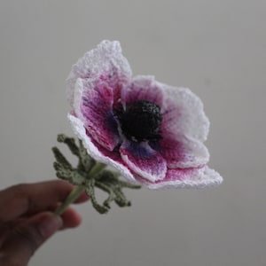 Crochet Anemone Flower, Easy Crochet Flower Pattern, Crochet Flower Pattern