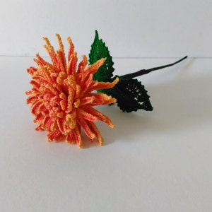 Crochet Flower Fire Cracker Dahlia, Crochet Flower Pattern, Crochet Flowers, DIY Flower, Crochet