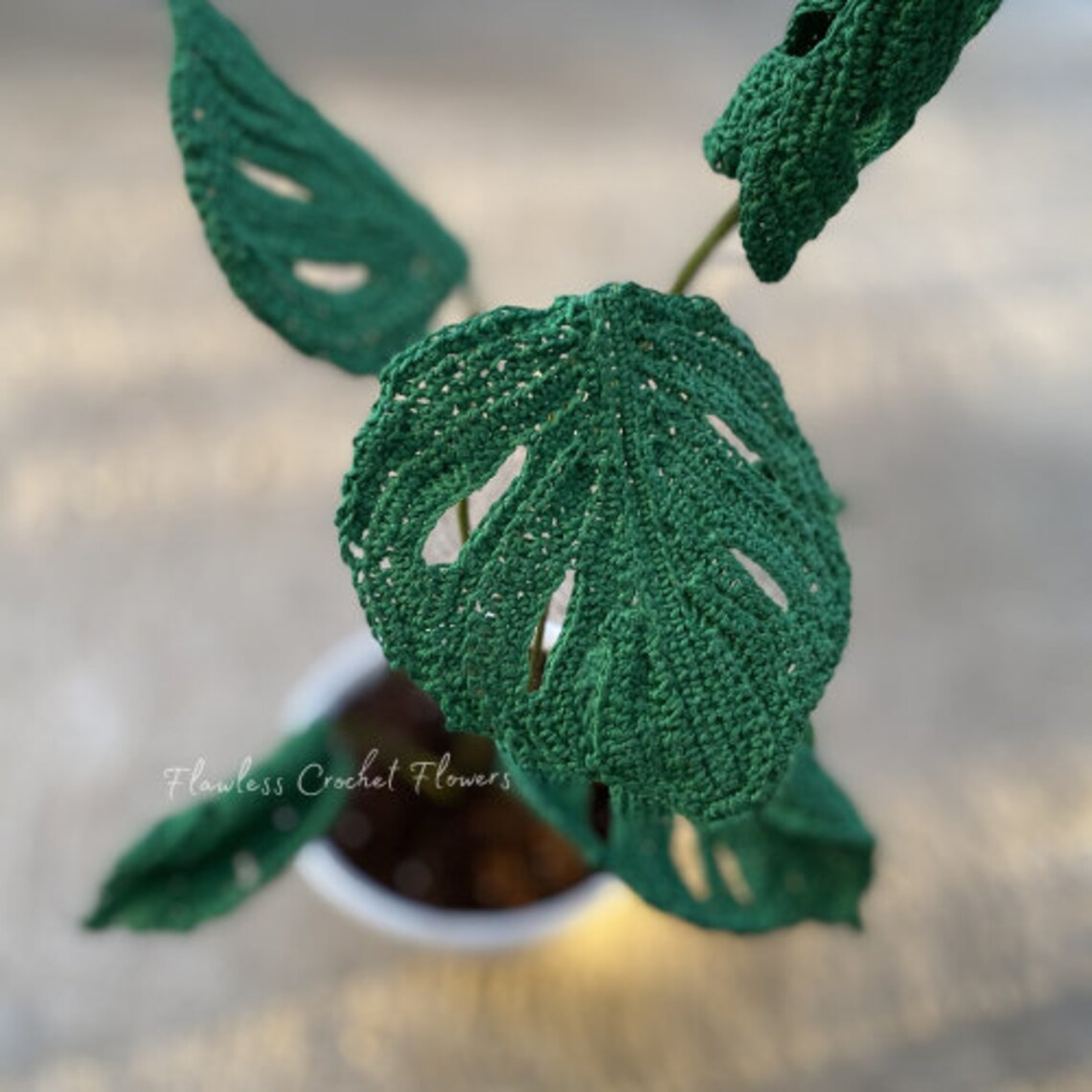 Crochet Swiss Cheese Monstera Pattern Monstera Crochet Etsy