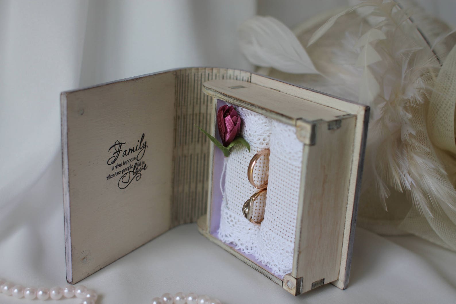 Engagement Ring Box Ring Bearer Book Proposal Ring Box Book Etsy