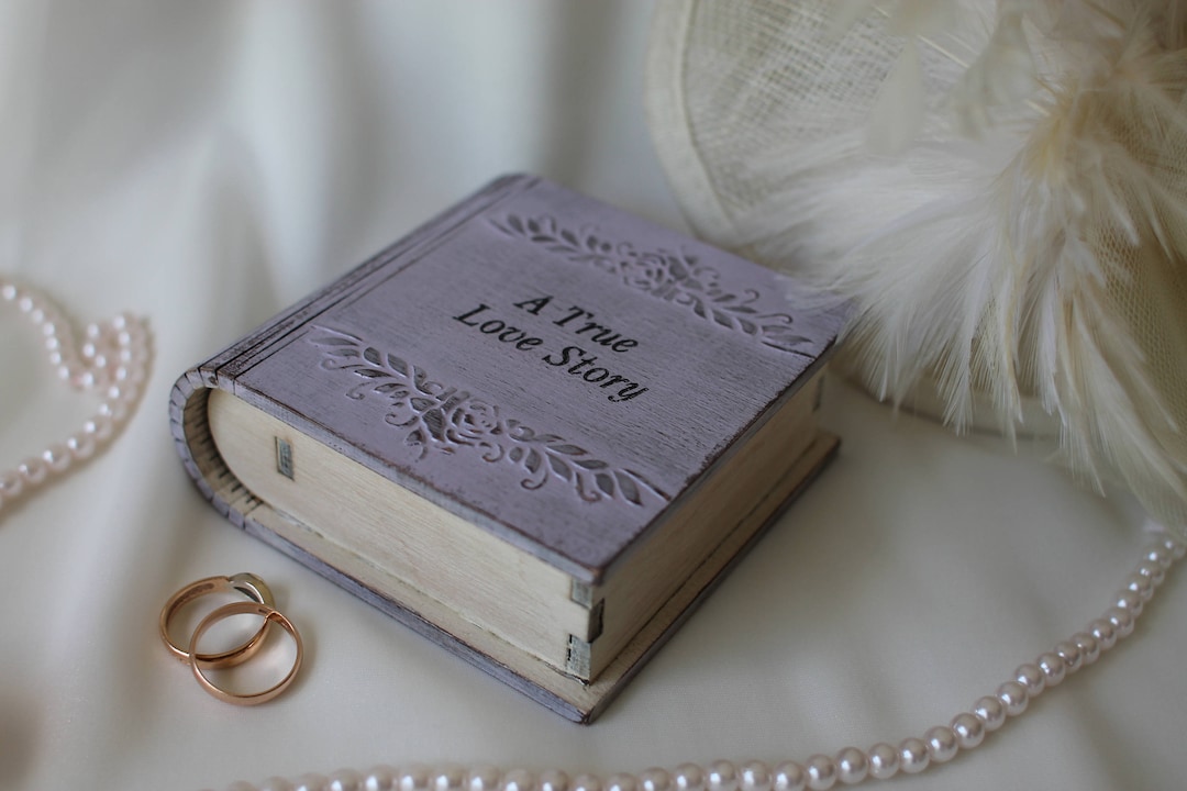 book wedding ring holder