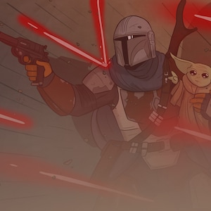 The Mandalorian and Grogu A4 Print