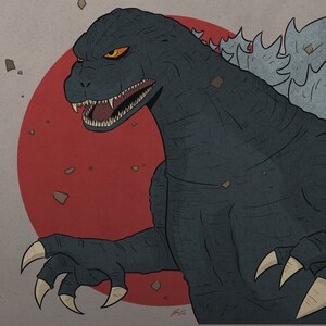 Godzilla A4 Print