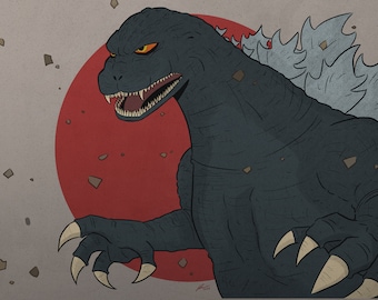 Godzilla A4 Print