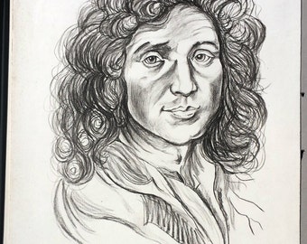Lithograph after "Molière" by Charles Boyé 4/50